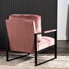 VYNXARIA Classic Mid Century Modern Accent Chair in Rose Plush Velvet with Metal Frame - 4 of 4
