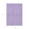 Lilac And Ivory Floral Washable Indoor Outdoor Area Rug - 3 of 4
