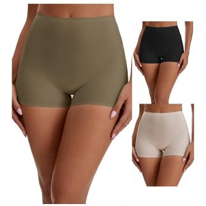 INSPIRE CHIC 3 Packs Women's High Waist Seamless Slimming Control Panties for Under Dresses Boyshort - 1 of 4