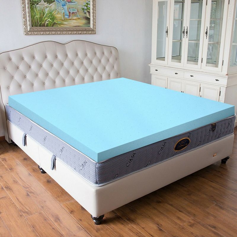 Costway 3'' Gel-Infused Bed Mattress Topper Cooling Ventilated Air Foam Pad, 5 of 10