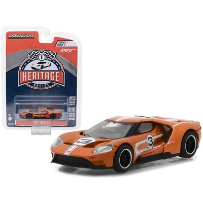 2017 Ford GT #3 Brown (Tribute to 1967 Ford GT40 MK IV #3) "Racing Heritage" Series 1/64 Diecast Model Car by Greenlight