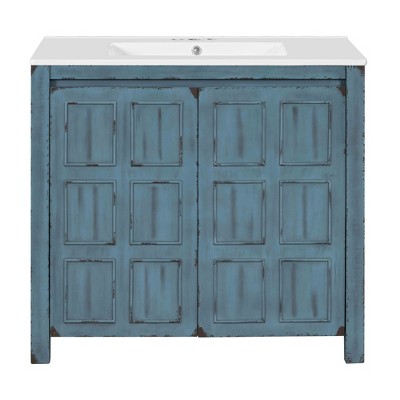 JUJABU 36 " Bathroom Vanity with Ceramic Sink and Large Storage Space