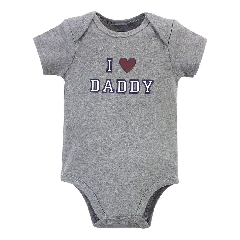 Hudson Baby Infant Boy Cotton Bodysuits, Boy Daddy 5-Pack, 3 of 8