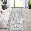 Washable Floral Print Area Rug - Soft Boho Carpet Non-Slip Low Pile Large Accent Rug for Living Room Bedroom Nursery Dining Room - 2 of 4