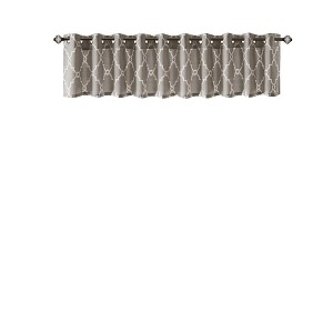 Gracie Mills Ondine Contemporary Grommet Top Valance with Fretwork Print - 1 of 4
