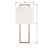 Crystorama Lighting Fremont 2 - Light Sconce in  Vibrant Gold - 3 of 4