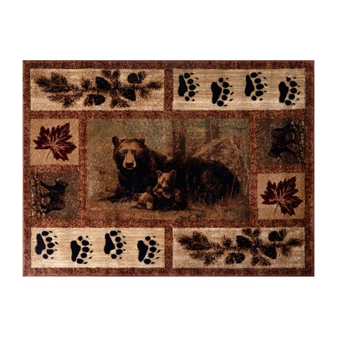 Handcraft Rugs Cabin Rug Lodge, Cabin Nature and Animals Area Rug