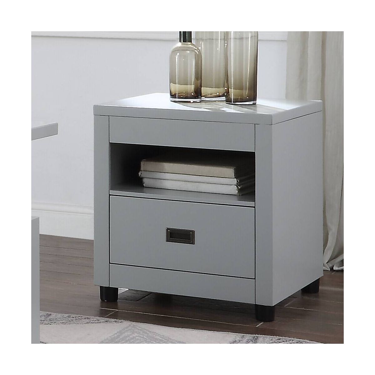 Acme Furniture Eleanor Accent Table Dove Gray Finish - thumbnail 2