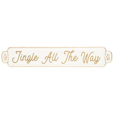 Transpac Metal 16.93 in. Multicolored Christmas Ornate Greeting Wall Decor