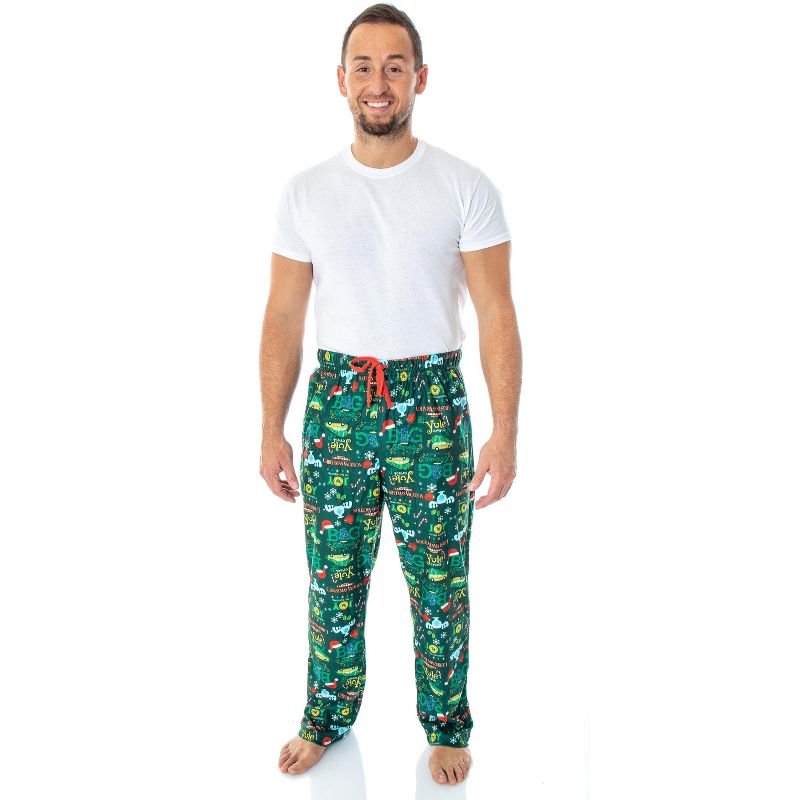 National Lampoon's Christmas Vacation Men's Allover Print Pajama Pants Green, 2 of 6