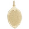 Pompeii3 Yellow Gold 14K Miraculous Mary Religious Pendant - 2 of 4