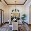 LLHZSY Modern 6-Light Sputnik Ceilling Chandelier Globe Gradient Blue Glass 30 7/10" Wide Light Fixture for Dining Room-Gold - 4 of 4