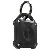 Vena iP56 Water Resistant Keychain Holder Case For Apple AirTag, 360° Full Protection Cover With Ring for Key, Luggage, Backpack, Dog Collar, Black - 3 of 4