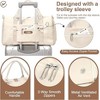 MaseiKar Womens Gym Tote Duffle Bag with Wet Pocket & Shoe Compartment, Ideal for Travel, Swimming, Sports Duffel Overnight,Dance, Ballet,Beige - 4 of 4