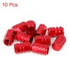 Unique Bargains Tire Stem Valve Caps Wheel Valve Covers Car Dustproof Hexagon Shape Aluminium Alloy Tire Cap 0.63"x0.39" 10  Pcs - 3 of 4