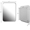 CAVINAS Wall Mounted Bathroom Storage Cabinet,Medicine Cabinet with Mirror and Adjustable Shelves for Bathroom - 3 of 4