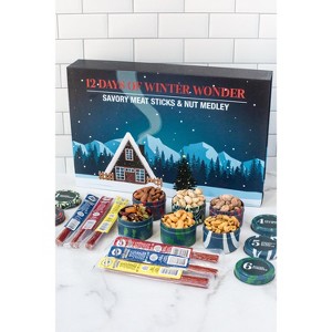 12 Days of Winter Wonder - Savory Meat Sticks & Nut Medley Advent Calendar - Gourmet Holiday Gift Box - 1 of 4