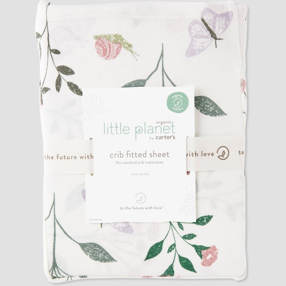 Photos - Bed Linen Little Planet by Carter's Crib Sheet - Floral