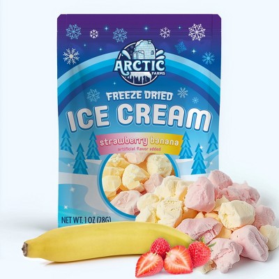 Arctic Farms Freeze Dried Ice Cream That Does Not Melt (Bits) (Strawberry Banana Mix)