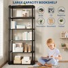 6 Tiers Book Shelf, Home Office Bookshelf Storage Organizer, Vintage Industrial Style Bookcase, Free Standing Storage Shelving Unit - 4 of 4