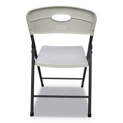 White Metal Frame Armless Folding Reception Chair Set