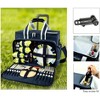 Picnic at Ascot Soft Sided Rolling Cooler with Four Person Picnic Set - 4 of 4