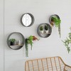 NAYSAYE Planter Farmhouse Round Metal Wall Planter Set of Five Modular Planter for Vertical Garden, Gray, 17"*17"*5" - 2 of 4