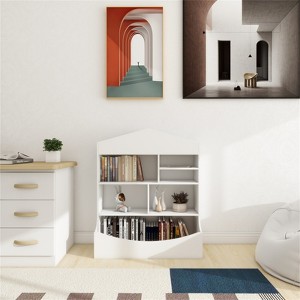 SKRAN Multi-Functional 7 Shelf Bookcase, Storage Display, Rack, Organizer for Living Room and Bed Room - White,14.37" D x 31.50" W x39.37" H - 1 of 4