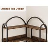 5-Tier L-Shaped Corner Bookshelf, Industrial Arched Bookcase With Metal Frame, Etagere Display Rack for Living Room Bedroom Office Library - 4 of 4