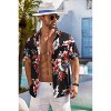 COOFANDY Men's Hawaiian Shirt Short Sleeve Floral Button Down Shirts Tropical Holiday Beach Shirts - 3 of 4