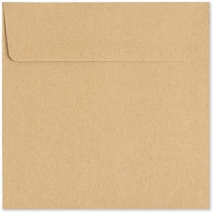 Best Paper Greetings 50-Pack Kraft Square Envelopes for Formal Occasions, Wedding, Birthdays, Graduation, Anniversary, 5.5" x 5.5" - 1 of 4