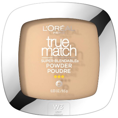 L'Oreal Paris True Match Makeup Super Blendable Oil-Free Pressed Powder - W3 Nude Beige - 0.33oz