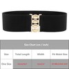 INSPIRE CHIC Women's Golden Interlock Buckle Stretchy Vintage Elastic Waist Belts 1 Pc - 4 of 4