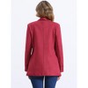 Allegra K Women's Lapel Collar One Button Long Sleeve Blazer - 3 of 4