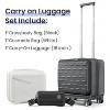 Vynxaria 18" Front Open Carry On Luggage Laptop Interlayer TSA Lock Lightweight PC Hard Shell with Spinner Wheels - 3 of 4