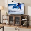 GustoWave Farmhouse TV Stand for 65''TV with Storage Cabinet and Mesh Doors, Industrial Media Console Table for Living Room - 4 of 4