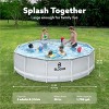 SLOOSH 10/12/15 FT Large Round Above Ground Pool, Outdoor Round Frame Above Ground Swimming Pool Set Kiddie Pool for Kids Adults with Filter Pump - 2 of 4