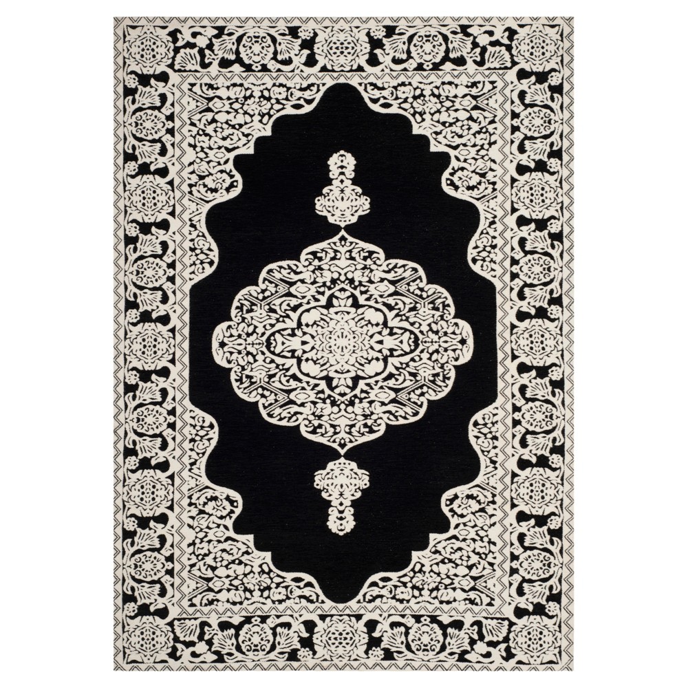 Black/Ivory Abstract Woven Area Rug - (5'x8') - Safavieh