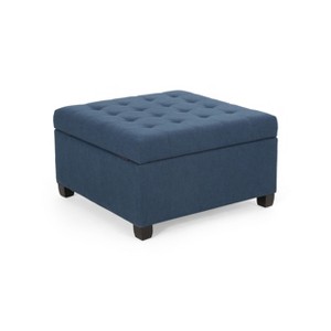 NicBex 31 Inch Square Upholstered Storage Ottoman Bench with Legs for Bedroom,Living Room,Entryway - 1 of 4