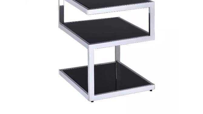 Square End Table Black Chrome - Acme Furniture, 2 of 6, play video