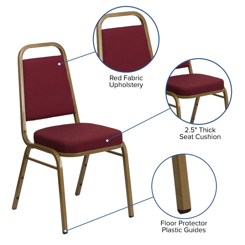 Flash Furniture HERCULES Series Trapezoidal Back Stacking Banquet Chair with 2.5" Thick Seat, 4 of 14