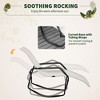 Chic Crate - Rocking Chaise Lounge Chair - 400lb Sunbathing Lounger w/ UV50+ Fabric & Locking Rockers - Compact Fold for Pool/Beach, White - 4 of 4