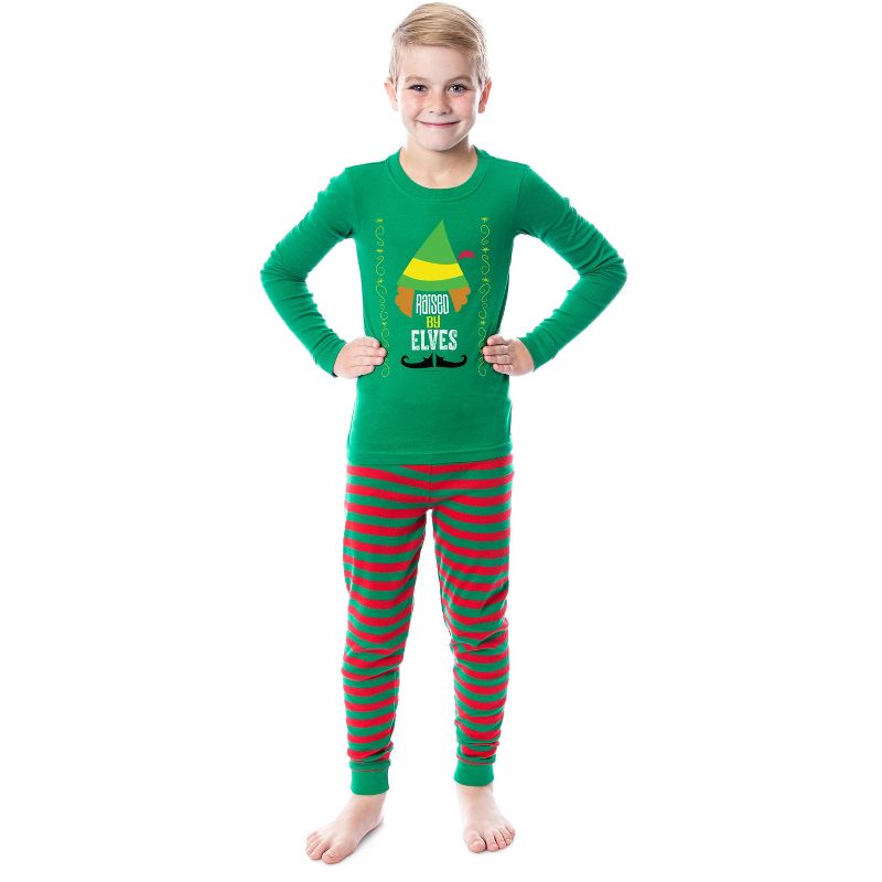 Elf The Movie Film Christmas Elves Tight Fit Family Pajama Set, 2 of 5