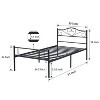 VECELO 2 Pcs Twin Metal Platform Bed Frame Mattress Foundation with Heavy Duty Support, White/Black/Gold - 3 of 4