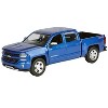 2017 Chevrolet Silverado 1500 LT Z71 Crew Cab Pickup Truck Blue 1/27 Diecast Model Car by Motormax - 2 of 3