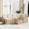 vidaXL Garden Sofa Set Beige - 2 of 4