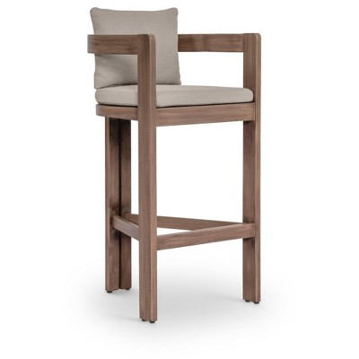 Meridian Furniture,Newport Water Resistant Fabric Upholstered Outdoor Patio Bar Stool