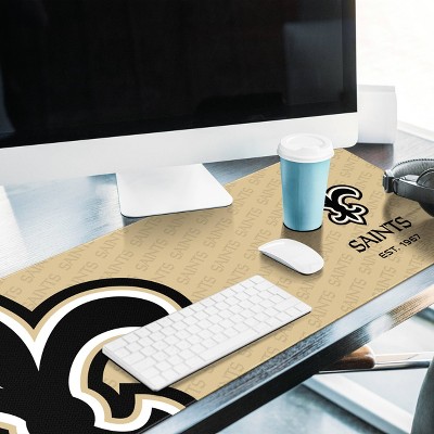 New Orleans Saints Beige and Black Logo Desk Pad