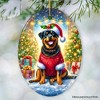 Charming Rottweiler in Festive Attire Ornament, Heartwarming Dog-Themed Christmas Gift Decor| OrnamentallyYou - image 4 of 4