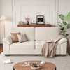 Modern Oversized Loveseat, Beige Upholstered Loveseat with Soft Spacious Armrests - 4 of 4